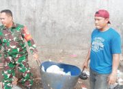 Babinsa Koramil 2303/Pulomerak, Karbak Pembersihan Sampah TPS