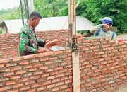 Babinsa Koramil 2302/Bojonegara, Karbak Pemasangan Tembok Bata