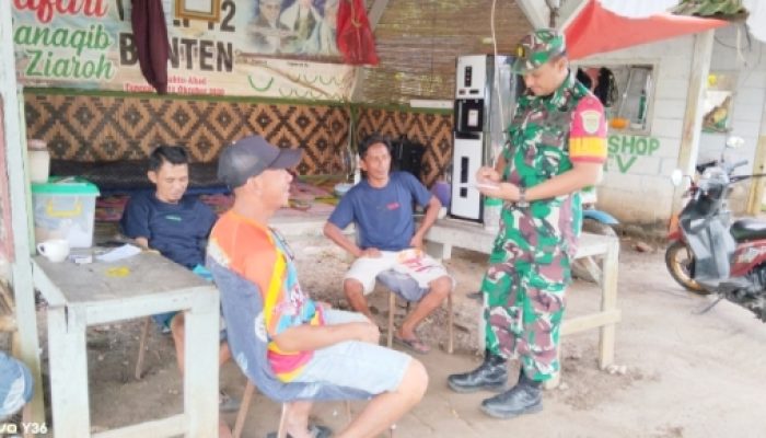 Babinsa Koramil 2304/Anyer, Puanter Pendataan Warga Kurang Mampu