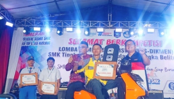 Honda Babel Dukung Kompetensi Siswa SMK Bangka Belitung Siswa SMK Negeri 2 Pangkalpinang Raih Juara I Lomba TBSM