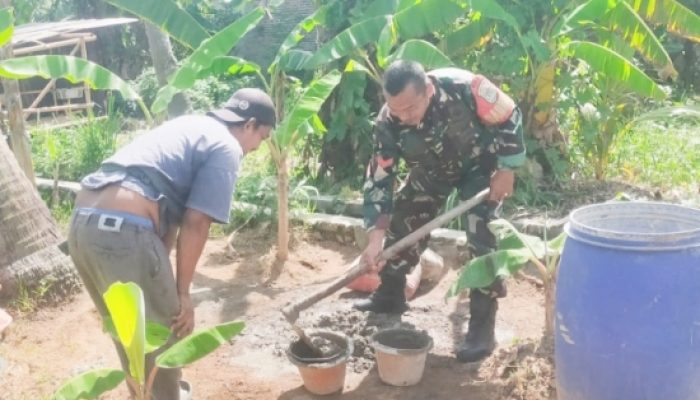 Babinsa Koramil 2303/Pulomerak, Karbak Pembangunan Drainase