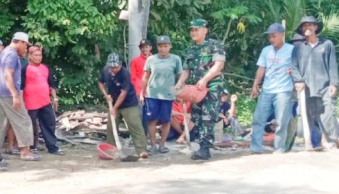 Babinsa Koramil 2306/Mancak, Karbak Pembangunan Jalan