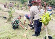 Babinsa Koramil 2305/Cinangka, Karbak Pembersihan Makam Masyarakat