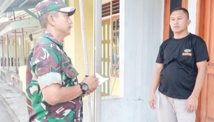 Babinsa Koramil 2303/Pulomerak, Puan Ter Mendata Penghuni Kontrakan