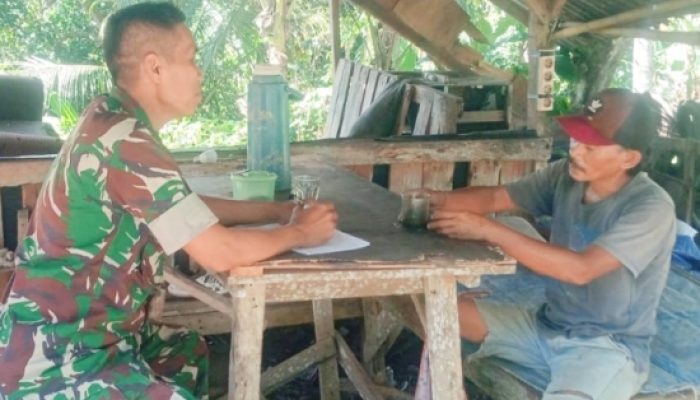 Babinsa Koramil 2304/Anyar Laksanakan Giat Puanter, Data Warga Belum Miliki BPJS