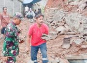 Babinsa Koramil 2303/Pulomerak Giat Karbak, Wujudkan Infrastruktur Tangguh Bersama Warga