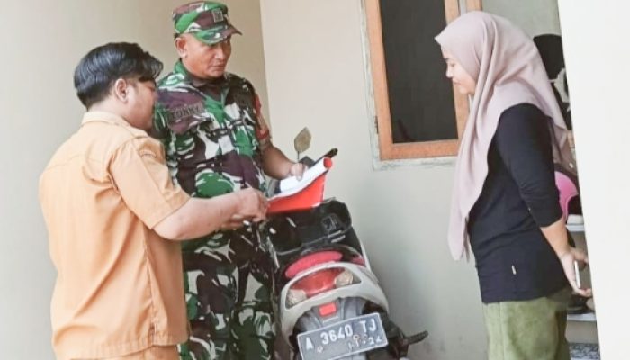 Koramil 2303/Pulomerak Laksanakan Giat Puanter Untuk Tingkatkan Pengawasan Wilayah