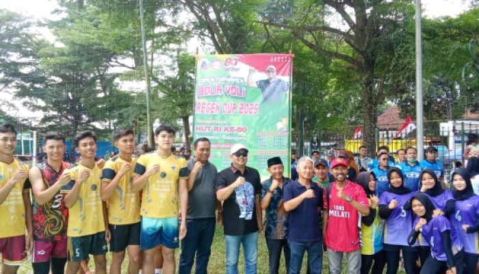 Meriahkan HUT RI ke-80, Dewan Regen Gelar Open Turnamen Bola Voli di Malingping