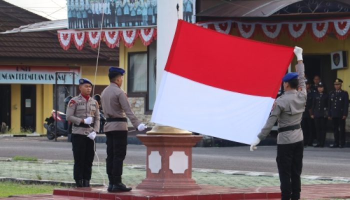 Polres Bangka Tengah Gelar Upacara Peringatan HUT ke-80 Kemerdekaan RI