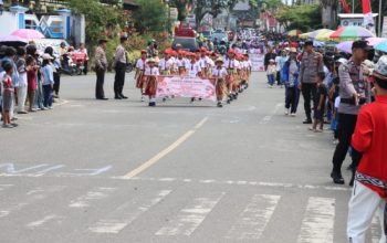 Polres Tana Toraja Sukses Amankan Gerak Jalan Meriah HUT RI ke-80