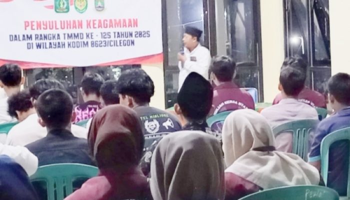 TMMD ke 125 Kodim 0623 Cilegon Adakan Penyuluhan Tentang Keagamaan Untuk Warga Kelurahan Cikerai