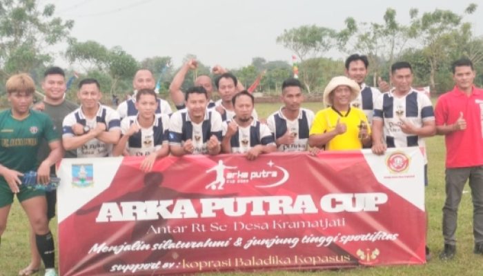 Support Dari Baladika Grup 1 Kopasus, PT Arka Putra Adakan Pertandingan Sepak Bola Warga Curug Bonteng Bersama Polsek Kragilan
