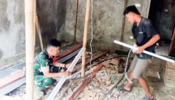 Babinsa Koramil 2305/Cinangka Gelar Karya Bakti di Wilayah Kecamatan Cinangka