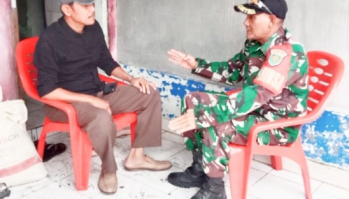 Koramil 2307/Ciwandan Lakukan Komsos Bersama Tokoh Pemuda dan Masyarakat Bahas Gotong Royong