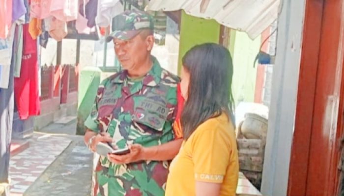 Babinsa Koramil 2303/Pulomerak Gencar Laksanakan Pendataan Warga Kontrakan di Wilayah Binaan