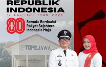 Kades Topejawa dan Ketua TP PKK Ucapkan Selamat HUT RI ke-80