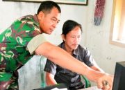 Babinsa Koramil 2305/Cinangka Lakukan Pendataan Luas Wilayah di Dua Desa