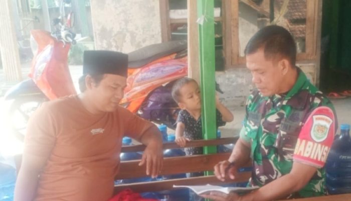 Babinsa Koramil 2306/Mancak Laksanakan Kegiatan Puanter Untuk Perkuat Data Kewilayahan Dan UMKM
