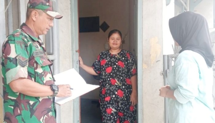 Babinsa Koramil 2303/Pulomerak Laksanakan Pendataan Penghuni Kontrakan di Dua Kelurahan