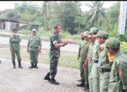 Babinsa Koramil 2307/Ciwandan Berikan Pelatihan PBB Dasar kepada Linmas di Dua Kelurahan