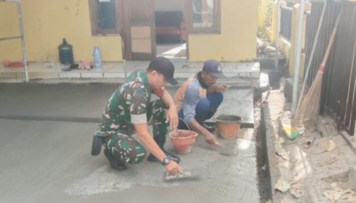 Babinsa Koramil 2304/Anyar Gelar Karbak di Dua Desa, Dukung Pembangunan Fasilitas Umum di Kecamatan Anyar