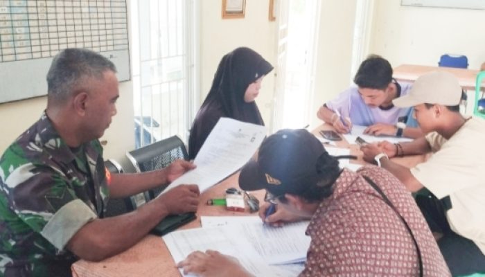 Koramil 2306/Mancak Laksanakan Pendataan Stunting dan Warga Kurang Mampu di Dua Desa