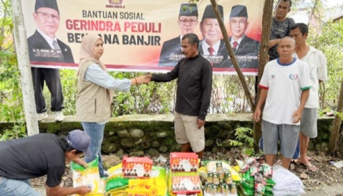 Kader Gerindra Gerak Cepat Salurkan Bantuan Banjir di Medan Dipimpin H.M. Husni