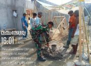 Babinsa Koramil 2301/Cilegon Gelar Karyabakti Perbaikan Jalan dan Pembangunan Koperasi Merah Putih