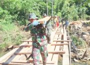 Pembangunan Jembatan Gantung Jadi Prioritas TNI Bantu Siswa Mengakses Sekolah