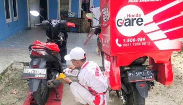 Honda Care siap membantu konsumen alami gangguan darurat saat berkendara di jalan