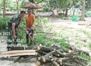 Babinsa Koramil 2301/Cilegon Gelar Karya Bakti Dukung Pembangunan Koperasi Merah Putih