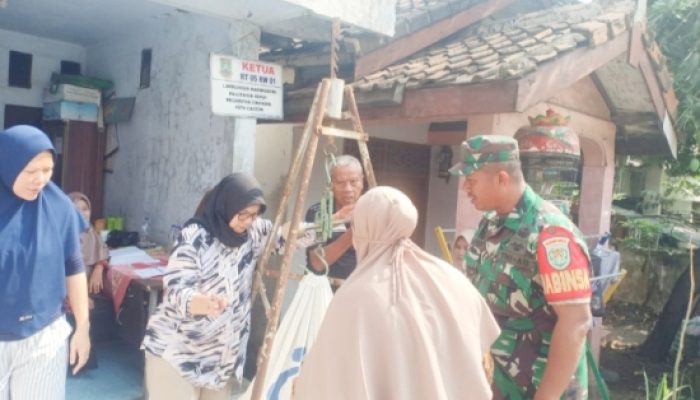 Babinsa Koramil 2307/Ciwandan Aktifkan Puanter, Dukung Pendataan Imunisasi dan Kependudukan