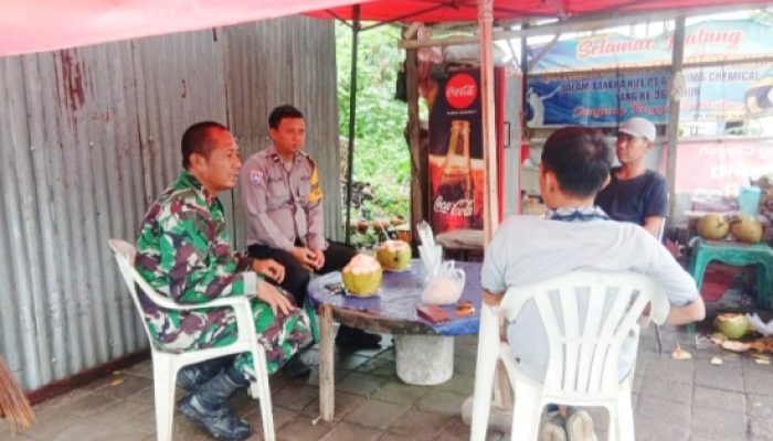 Babinsa Koramil 2307/Ciwandan Perkuat Komsos, Ajak Warga Ciwandan Gotong Royong Cegah DBD