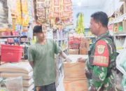 Babinsa Koramil 2307/Ciwandan Laksanakan Puanter, Data Harga Sembako dan Imunisasi Anak