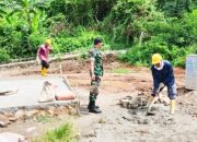 Babinsa Koramil 2303/Pulomerak Gencar Karya Bakti, Bangun Sarana Olahraga dan Drainase di Cilegon