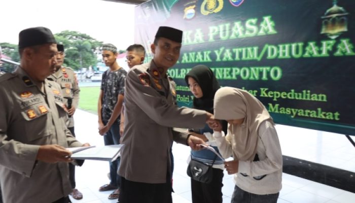 Ramadan Berkah: Polres Jeneponto Buka Puasa dan Santuni Anak Yatim Dhuafa