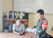 Babinsa Koramil Cinangka Laksanakan Puanter Bersama Aparat Desa dan Himbau Warga Jaga Kamtibmas