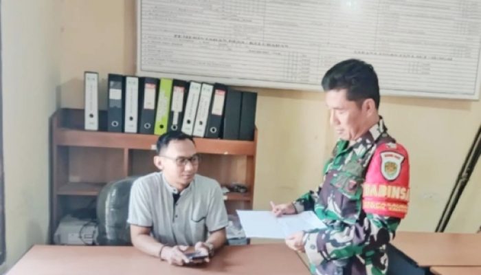 Babinsa Koramil Cinangka Laksanakan Puanter Bersama Aparat Desa dan Himbau Warga Jaga Kamtibmas