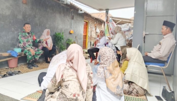 Babinsa Ciwandan Aktif Puanter, Dukung Pendataan Warga dan Imunisasi Anak