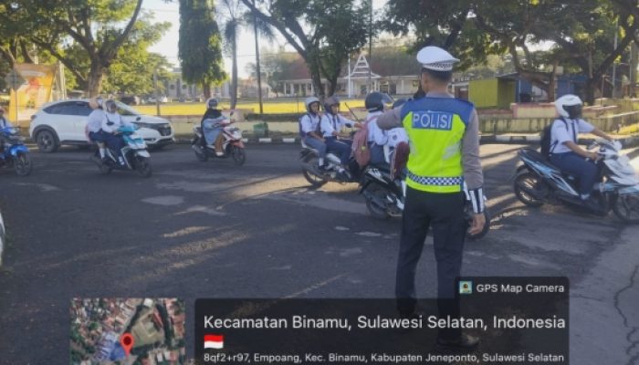 Satlantas Polres Jeneponto Intensifkan Pengawasan Lalu Lintas, Utamakan Pendekatan Edukatif