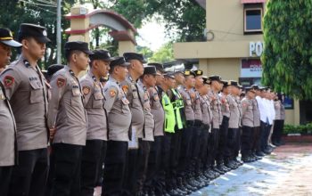 Ratusan Personel Diterjunkan Polres Maros Kawal Hari Buruh, Peleton Polwan Turut Dilibatkan