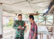Babinsa Koramil 2305/Cinangka Laksanakan Pendataan Sembako dan Bansos di Wilayah Binaan