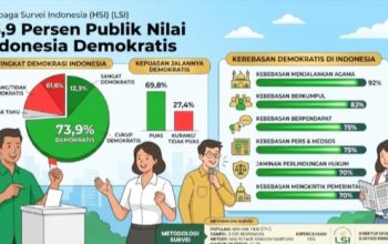 Survei LSI: 73,9 Persen Publik Nilai Indonesia Demokratis
