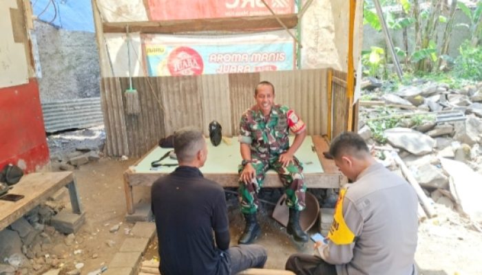 Babinsa Koramil 2307/Ciwandan Perkuat Komsos, Bahas Distribusi MBG dan Gotong Royong Lingkungan