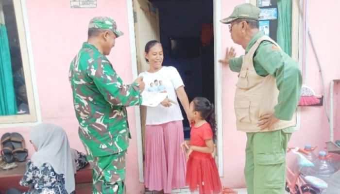 Babinsa Koramil 2303/Pulomerak Lakukan Pendataan Kontrakan dan Pasien Katarak di Wilayah Binaan