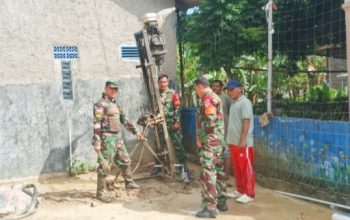Sumur Bor TMMD 128 Kodim 0623/Cilegon Tembus Air di Kedalaman 30 Meter, Warga Langonsari Segera Nikmati Air Bersih