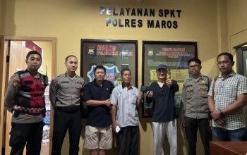 Barang Dan Dokumen Berharga Hilang Di Maros, WNA Asal Tiongkok Dibantu Polisi Temukan Kembali