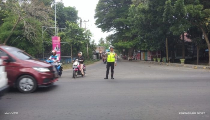Satlantas Polres Jeneponto Gelar Pengaturan Pagi, Fokus di Titik Rawan Laka Lantas