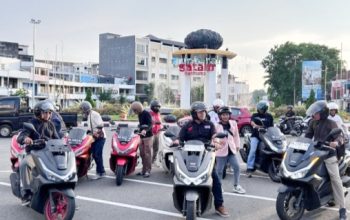 Kegiatan riding dan gathering satukan komunitas Honda di Tanjungpandan