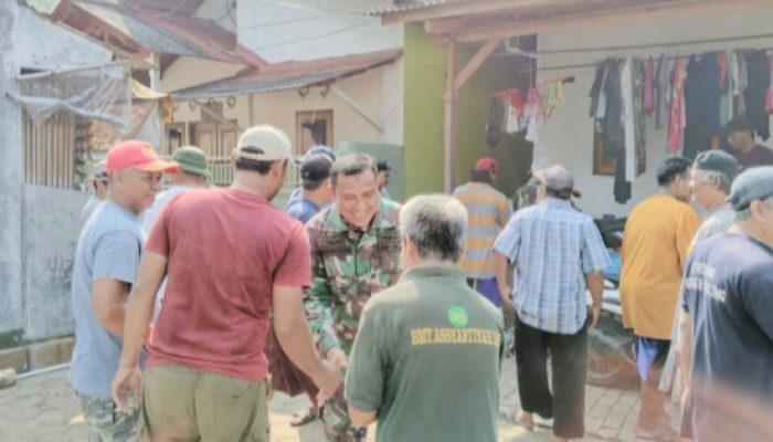 Sumur Bor TMMD 128 Rampung, Warga Langonsari Gotong Royong Bersihkan Lingkungan dengan Penuh Antusias